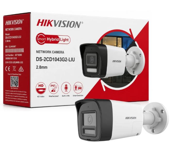 IP BULLET DS-2CD1043G2-LIU-0280  HIKVISION de 4 MPX HIBRIDA MICROFONO